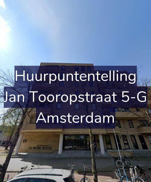 Foto gevel Huurpuntentelling voor Jan Tooropstraat 5-G, Amsterdam