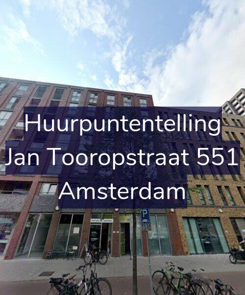Foto gevel Huurpuntentelling voor Jan Tooropstraat 551, Amsterdam