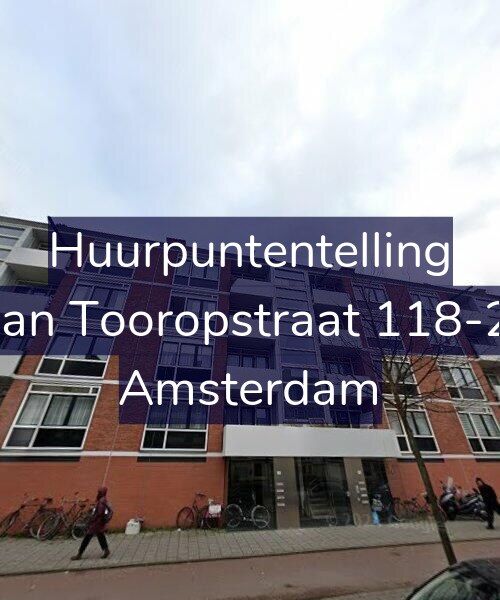 Foto gevel Huurpuntentelling voor Jan Tooropstraat 118-2, Amsterdam
