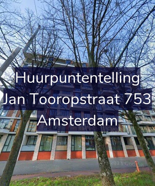 Foto gevel Huurpuntentelling voor Jan Tooropstraat 753, Amsterdam