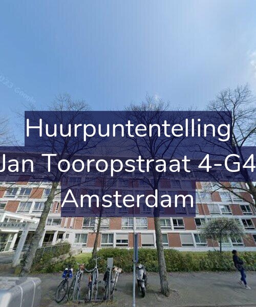 Foto gevel Huurpuntentelling voor Jan Tooropstraat 4-G4, Amsterdam