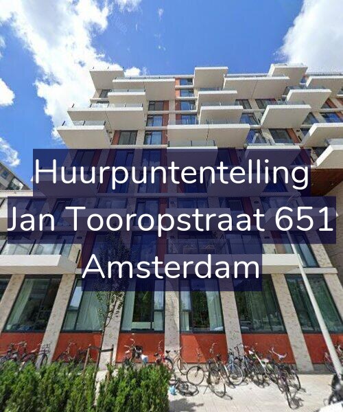 Foto gevel Huurpuntentelling voor Jan Tooropstraat 651, Amsterdam