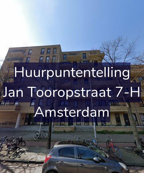 Foto gevel Huurpuntentelling voor Jan Tooropstraat 7-H, Amsterdam