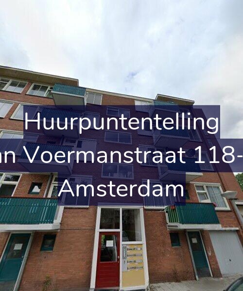 Foto gevel Huurpuntentelling voor Jan Voermanstraat 118-3, Amsterdam