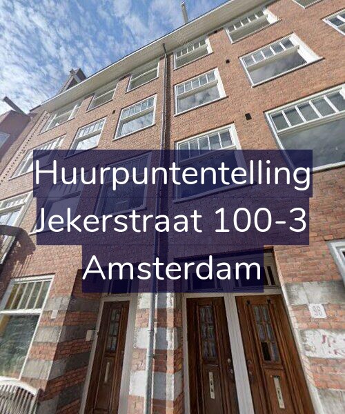 Foto gevel Huurpuntentelling voor Jekerstraat 100-3, Amsterdam