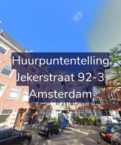Foto gevel Huurpuntentelling voor Jekerstraat 92-3, Amsterdam
