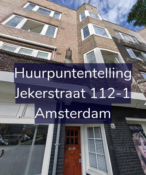 Foto gevel Huurpuntentelling voor Jekerstraat 112-1, Amsterdam