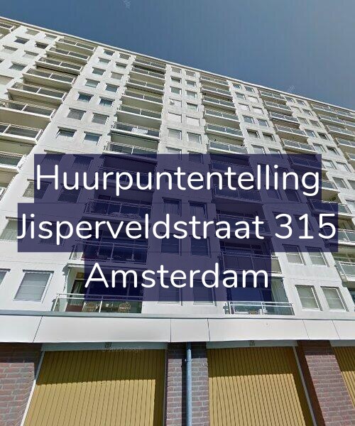 Foto gevel Huurpuntentelling voor Jisperveldstraat 315, Amsterdam