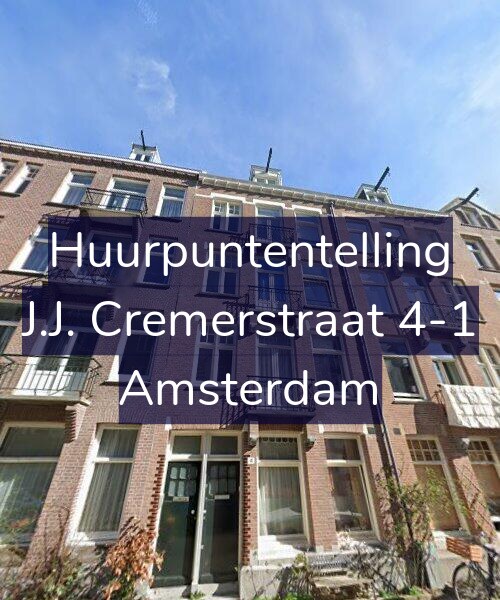Foto gevel Huurpuntentelling voor J.J. Cremerstraat 4-1, Amsterdam