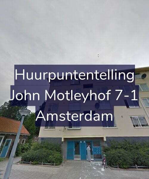 Foto gevel Huurpuntentelling voor John Motleyhof 7-1, Amsterdam