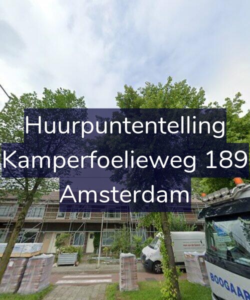 Foto gevel Huurpuntentelling voor Kamperfoelieweg 189, Amsterdam