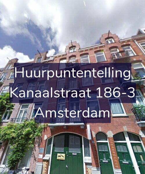 Foto gevel Huurpuntentelling voor Kanaalstraat 186-3, Amsterdam