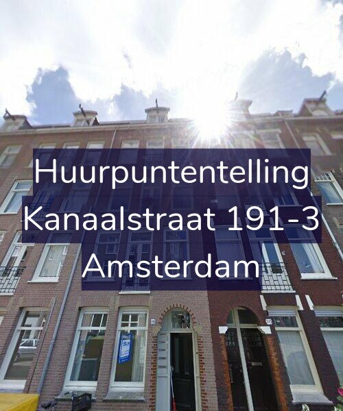 Foto gevel Huurpuntentelling voor Kanaalstraat 191-3, Amsterdam