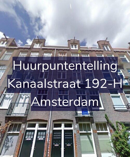 Foto gevel Huurpuntentelling voor Kanaalstraat 192-H, Amsterdam
