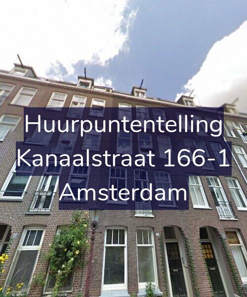 Foto gevel Huurpuntentelling voor Kanaalstraat 166-1, Amsterdam