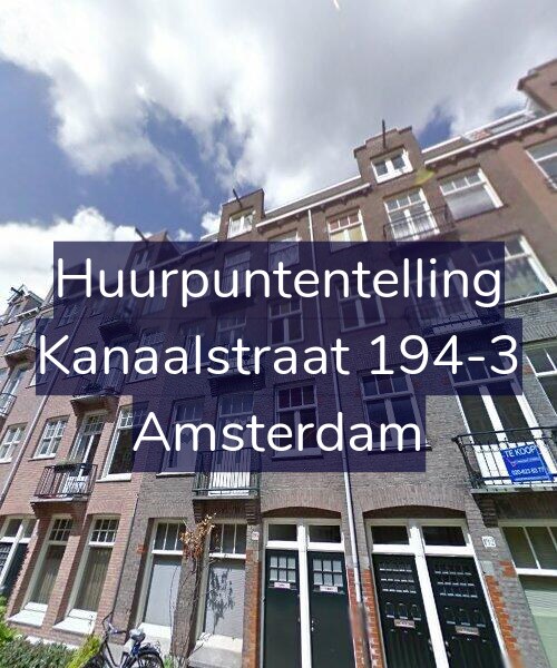 Foto gevel Huurpuntentelling voor Kanaalstraat 194-3, Amsterdam