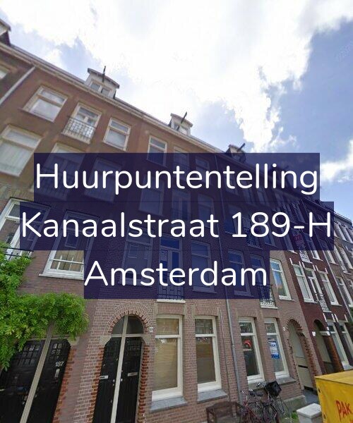 Foto gevel Huurpuntentelling voor Kanaalstraat 189-H, Amsterdam