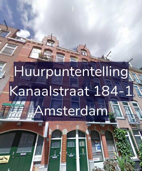 Foto gevel Huurpuntentelling voor Kanaalstraat 184-1, Amsterdam