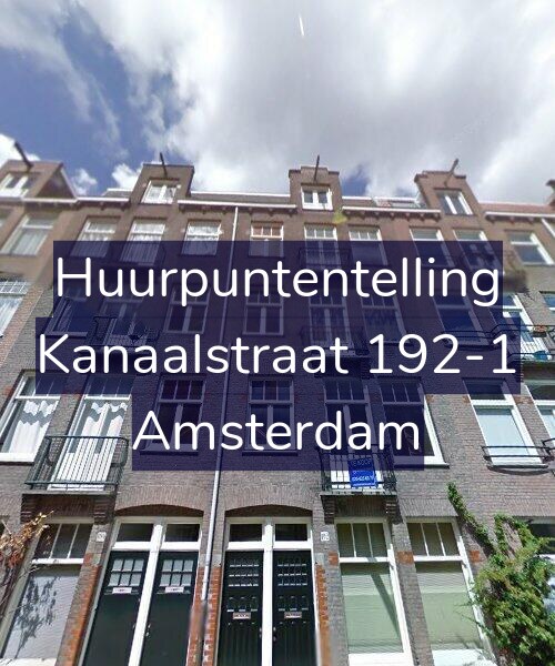 Foto gevel Huurpuntentelling voor Kanaalstraat 192-1, Amsterdam