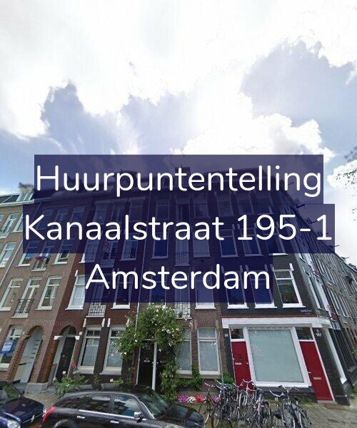 Foto gevel Huurpuntentelling voor Kanaalstraat 195-1, Amsterdam