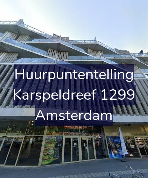 Foto gevel Huurpuntentelling voor Karspeldreef 1299, Amsterdam