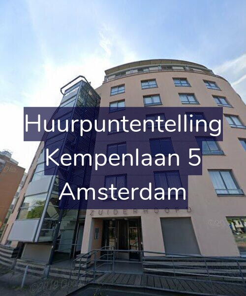 Foto gevel Huurpuntentelling voor Kempenlaan 5, Amsterdam