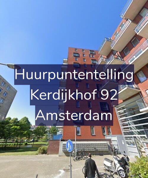 Foto gevel Huurpuntentelling voor Kerdijkhof 92, Amsterdam