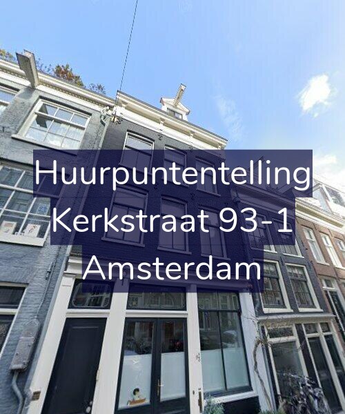 Foto gevel Huurpuntentelling voor Kerkstraat 93-1, Amsterdam
