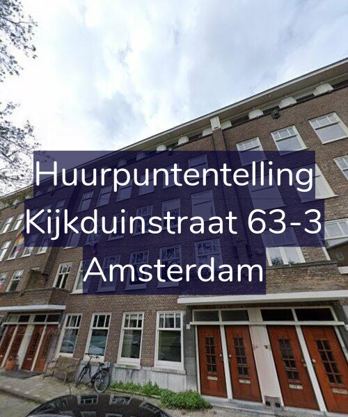 Foto gevel Huurpuntentelling voor Kijkduinstraat 63-3, Amsterdam