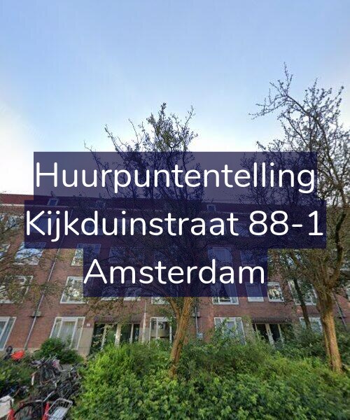 Foto gevel Huurpuntentelling voor Kijkduinstraat 88-1, Amsterdam
