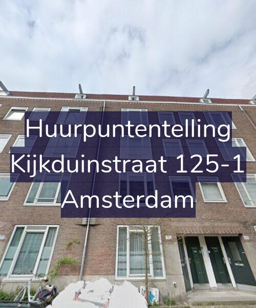 Foto gevel Huurpuntentelling voor Kijkduinstraat 125-1, Amsterdam