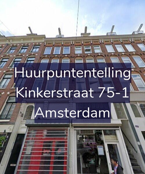 Foto gevel Huurpuntentelling voor Kinkerstraat 75-1, Amsterdam