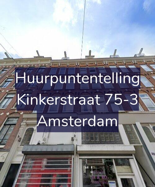 Foto gevel Huurpuntentelling voor Kinkerstraat 75-3, Amsterdam