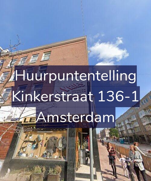 Foto gevel Huurpuntentelling voor Kinkerstraat 136-1, Amsterdam