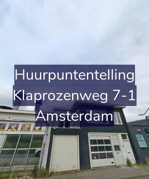 Foto gevel Huurpuntentelling voor Klaprozenweg 7-1, Amsterdam