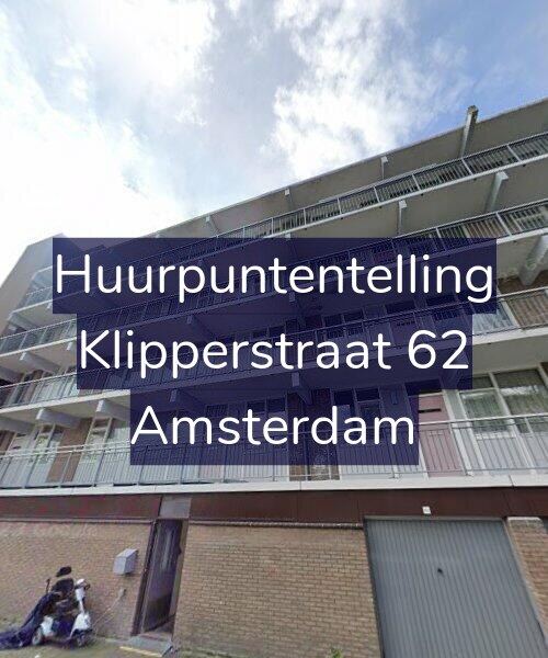 Foto gevel Huurpuntentelling voor Klipperstraat 62, Amsterdam