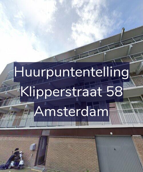 Foto gevel Huurpuntentelling voor Klipperstraat 58, Amsterdam