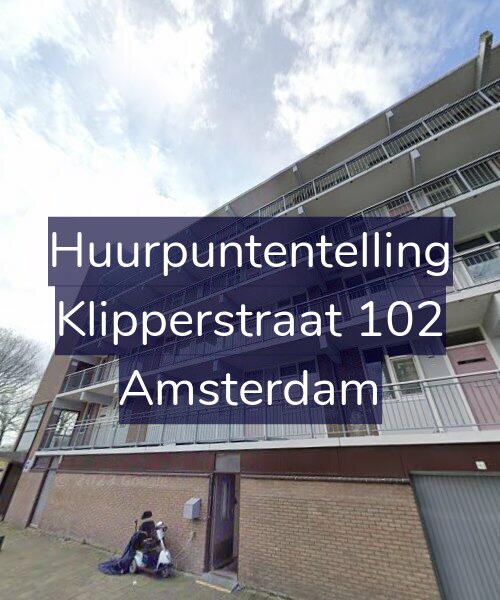 Foto gevel Huurpuntentelling voor Klipperstraat 102, Amsterdam
