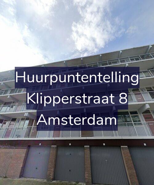 Foto gevel Huurpuntentelling voor Klipperstraat 8, Amsterdam