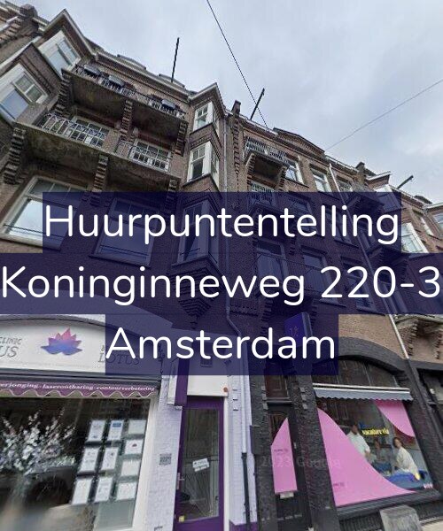 Foto gevel Huurpuntentelling voor Koninginneweg 220-3, Amsterdam