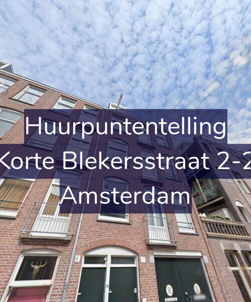 Foto gevel Huurpuntentelling voor Korte Blekersstraat 2-2, Amsterdam