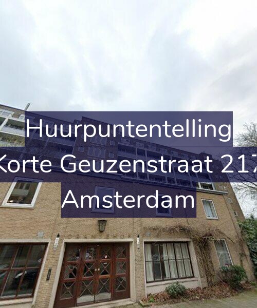 Foto gevel Huurpuntentelling voor Korte Geuzenstraat 217, Amsterdam