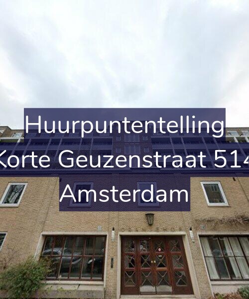 Foto gevel Huurpuntentelling voor Korte Geuzenstraat 514, Amsterdam