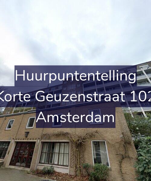 Foto gevel Huurpuntentelling voor Korte Geuzenstraat 102, Amsterdam