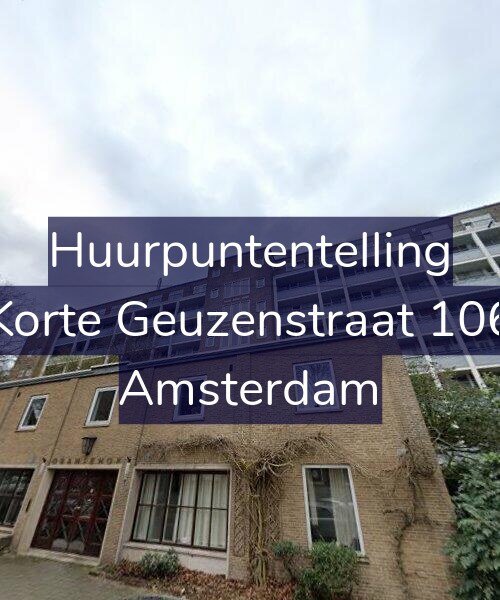 Foto gevel Huurpuntentelling voor Korte Geuzenstraat 106, Amsterdam