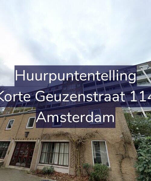 Foto gevel Huurpuntentelling voor Korte Geuzenstraat 114, Amsterdam