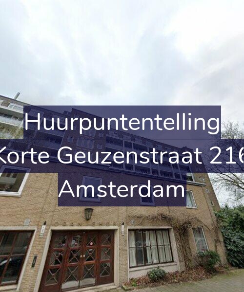 Foto gevel Huurpuntentelling voor Korte Geuzenstraat 216, Amsterdam