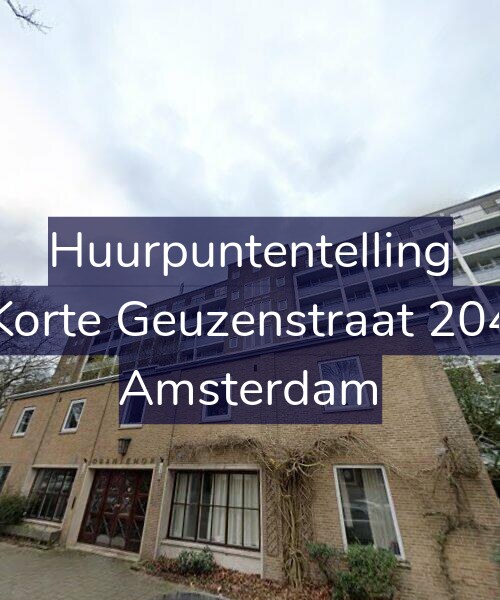 Foto gevel Huurpuntentelling voor Korte Geuzenstraat 204, Amsterdam