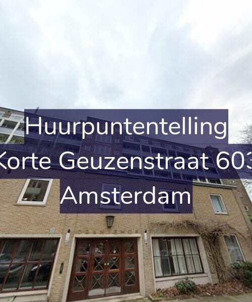 Foto gevel Huurpuntentelling voor Korte Geuzenstraat 603, Amsterdam