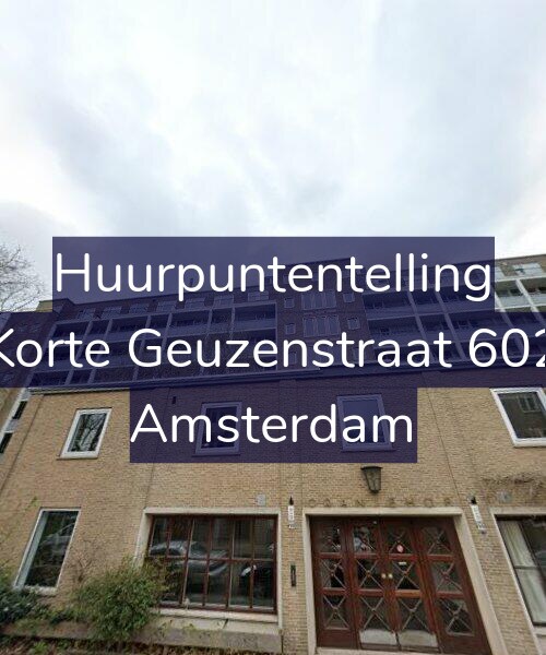 Foto gevel Huurpuntentelling voor Korte Geuzenstraat 602, Amsterdam